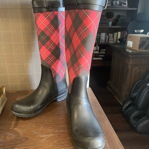 Pendleton Plaid Rubber Rain Boots 